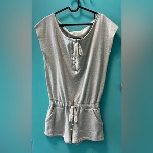 Beige Sleeveless Jumpsuit with Drawstring